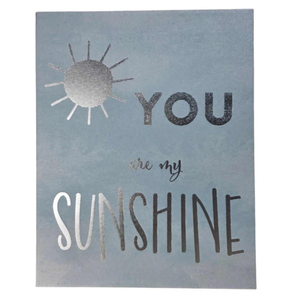 3/$15 🔴 Sale Wall Art Home Decor In Silver and Blue 'You Are My Sunshine'